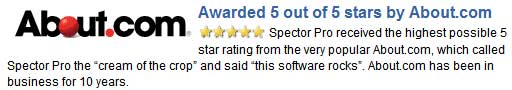 Spector Gets 5 out of 5 Stars from About.com