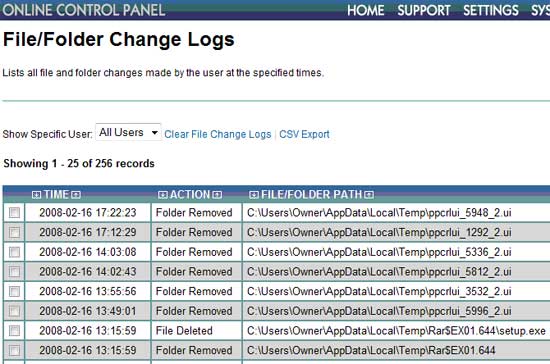 View File and Folder Changes